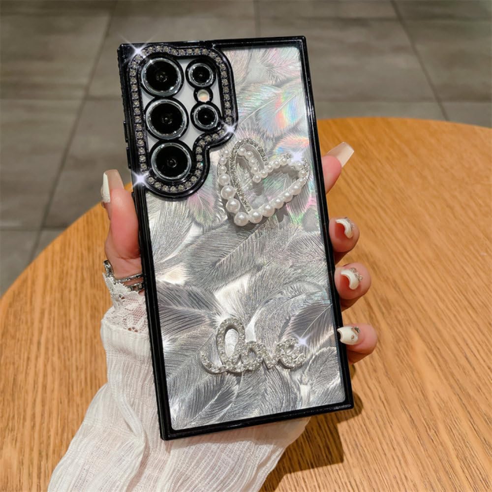 Coque Samsung S23 Plus strass et perles cœur amour le cadeau idéal