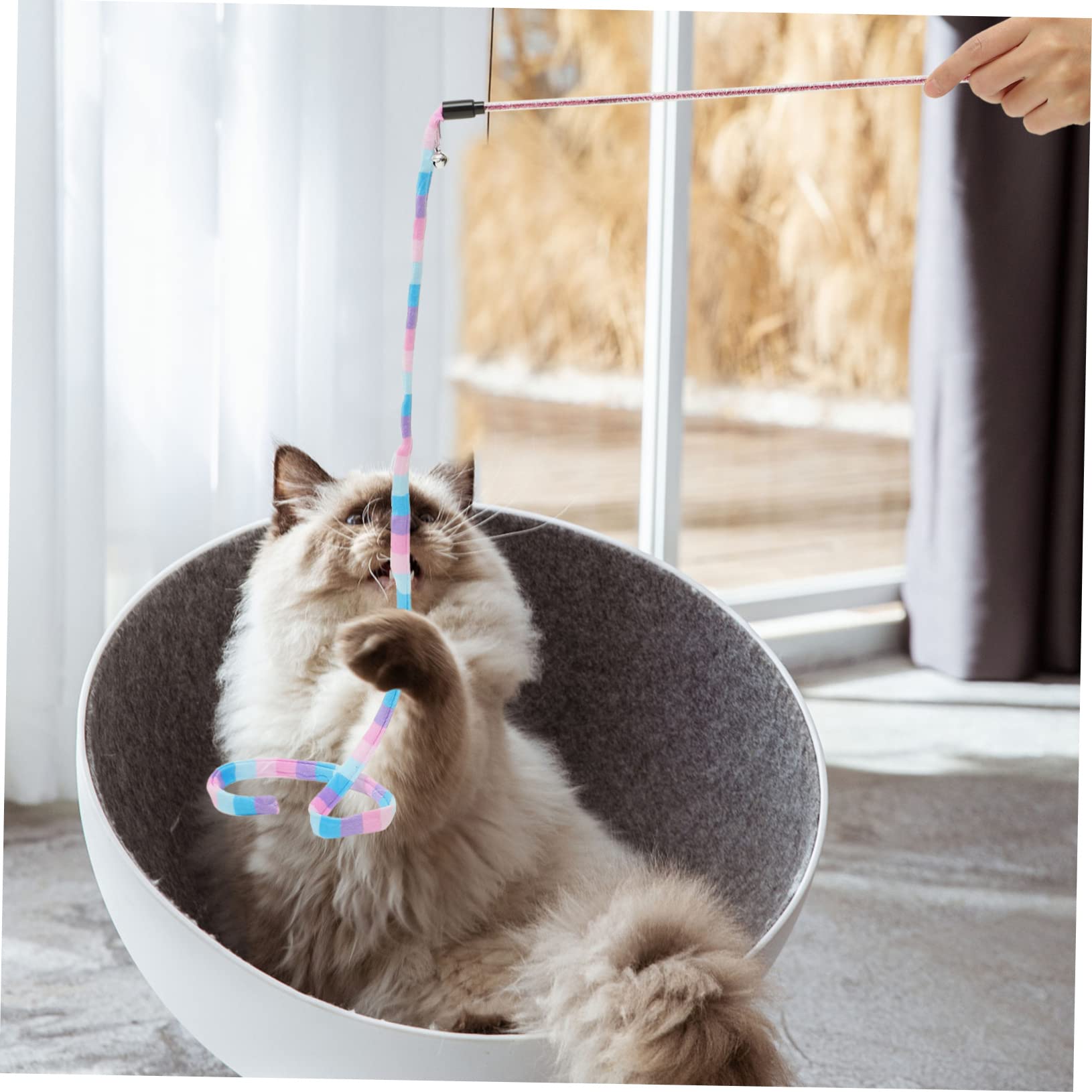 VANZACK 5sätze Interaktiver Katzenspielzeug Und Schnur Teilig Macaron-Farben Spaß Und Für Ihre Katze Langlebig Und Strapazierfähig