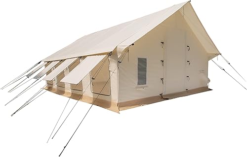 Miniatura 2 de WHITEDUCK Alpha Pro - Tienda de campaña de lona impermeable para 4 estaciones, para acampar y cazar, con marco de aluminio resistente y suelo de PVC