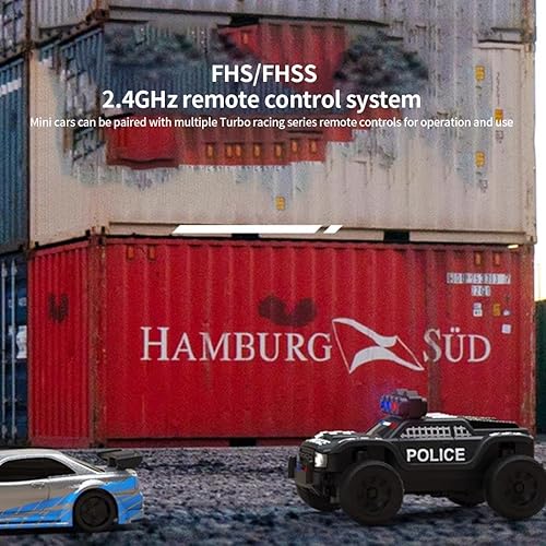 Miniatura 4 de LOCHE Turbo Racing C82 176 Escala RC 3CH Electric RWD Police Monster Truck de alta velocidad 2.4G Racing Sport Car All Terrain Off-Road Truck para