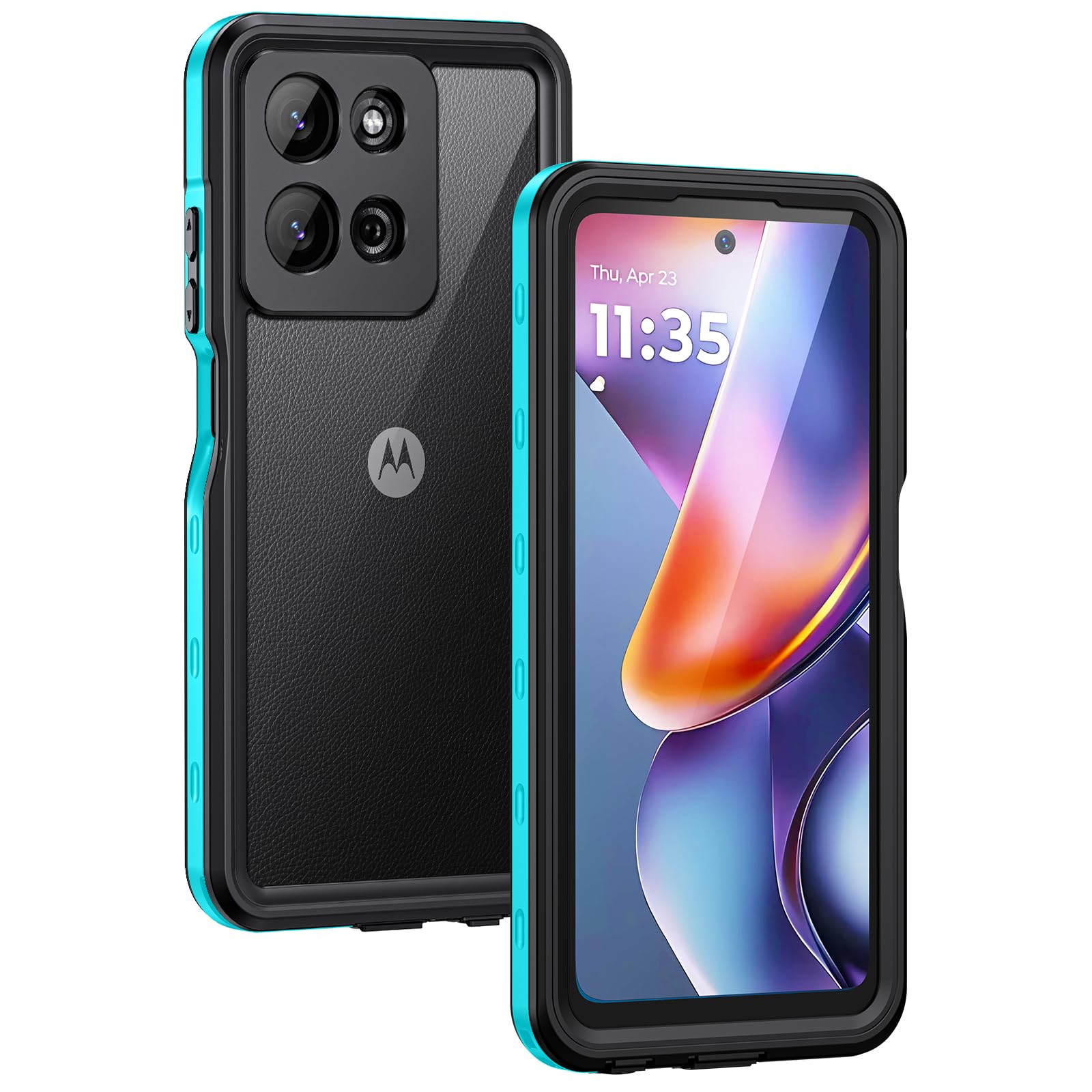 Lanhiem for Moto G 5G 2025 Case, IP68 Waterproof Dustproof Shockproof Case with Built-in Screen Protector, Full Body Underwater Protective Cover for Moto G 5G Only, Blue