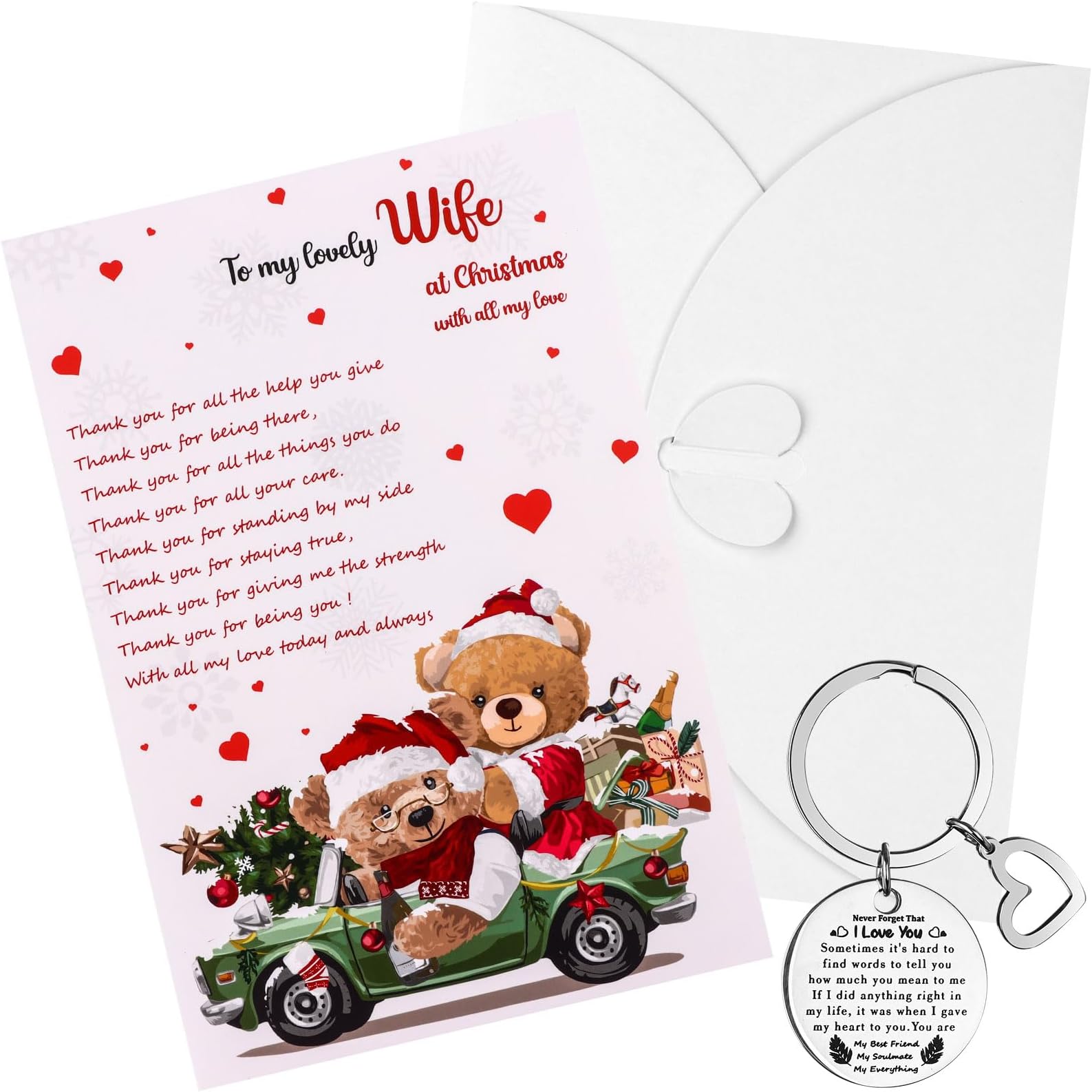 HOWAF Wife Christmas Card, Merry Christmas Card Wife Xmas Card ...