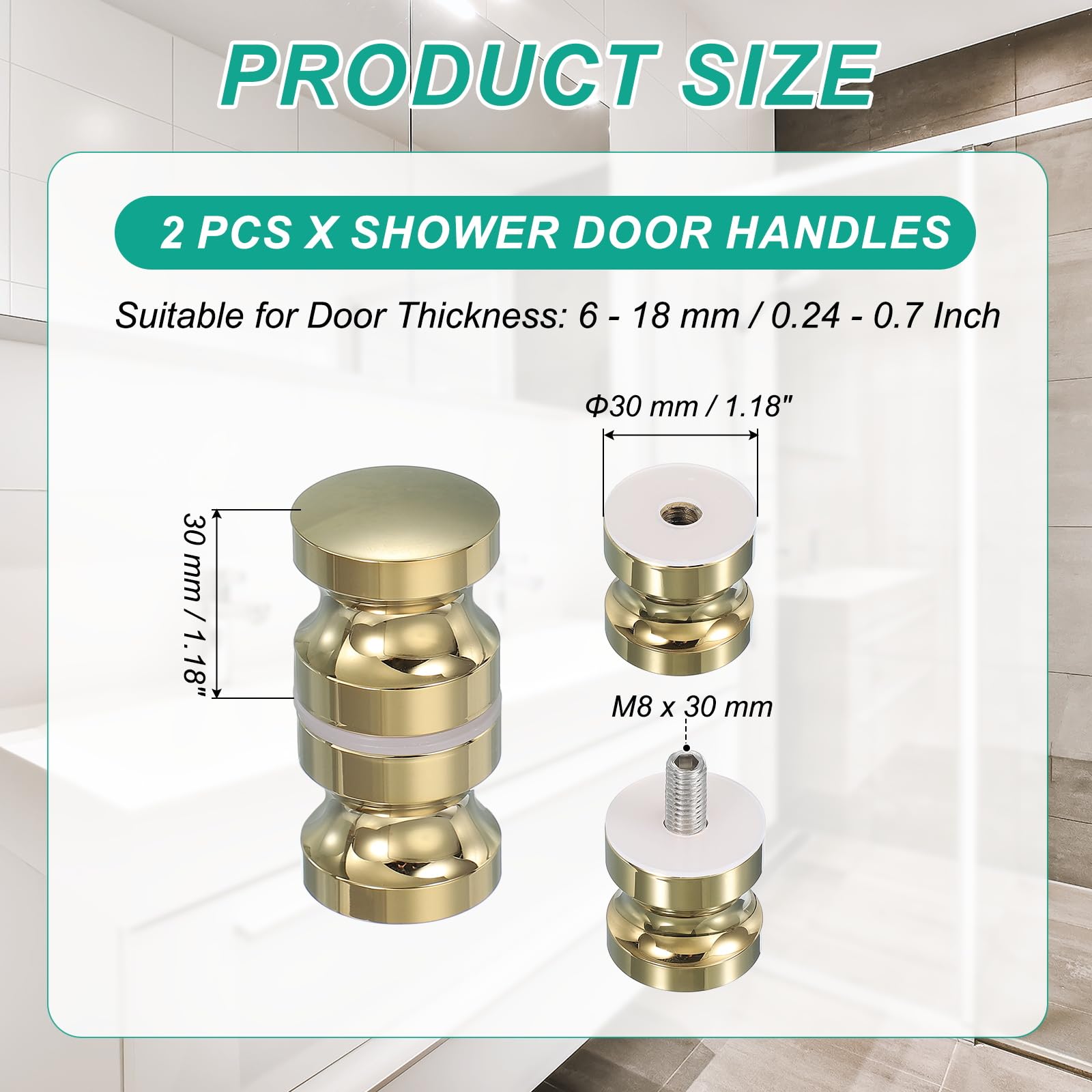 PATIKIL Glass Shower Door Handle - Image 2