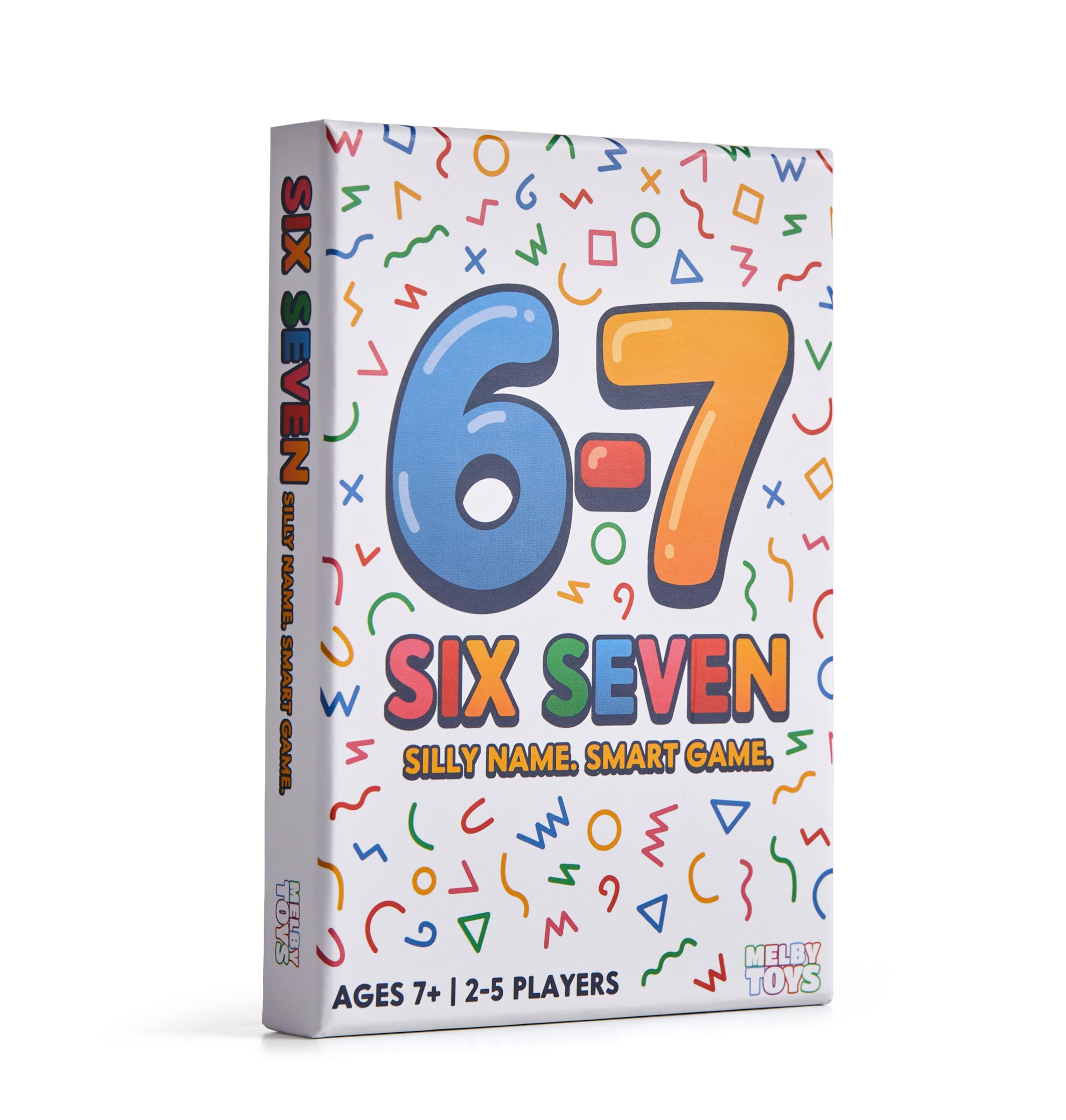 Melby Toys Six Seven I Das lustige Mathe-Kartenspiel 6-7 für Kinder und Familien I Baue Gleichungen für 6 oder 7 I Lustiges Stem-Lernspiel für Alter von 8 bis 12 Jahren I