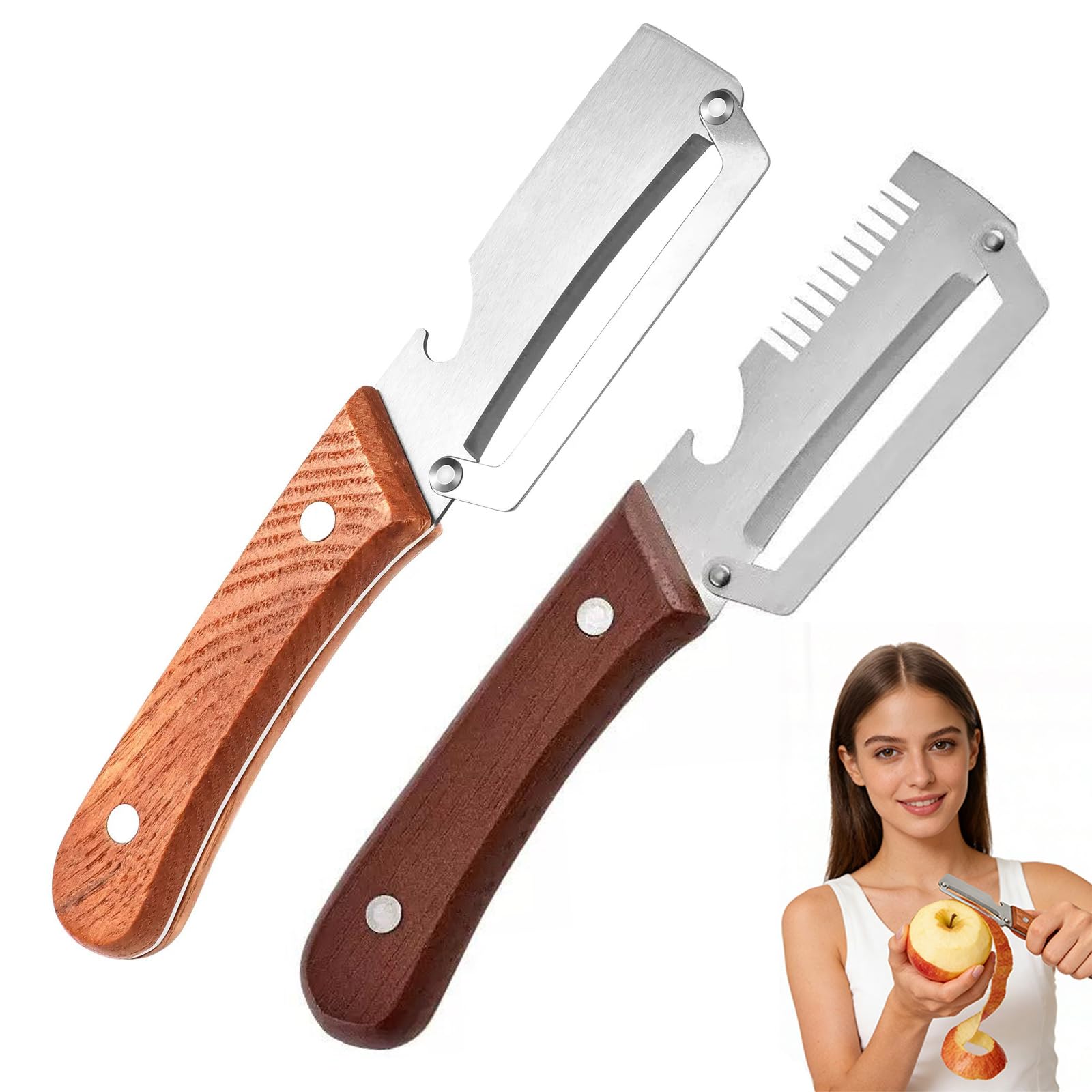 【新品未開封】Peelers V3【美品】 Amazon.com: Roselli Wooden-Handled Stainless Steel Shredder and