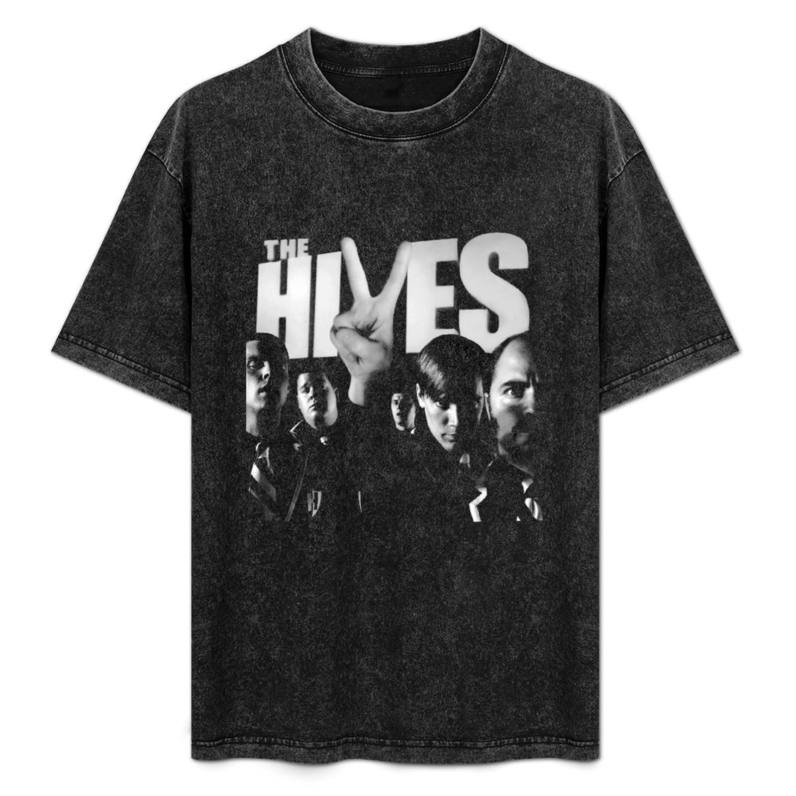 Qianximihoutao Unisex Black The Hives Mens T-Shirt Graphic Tee Shirt M
