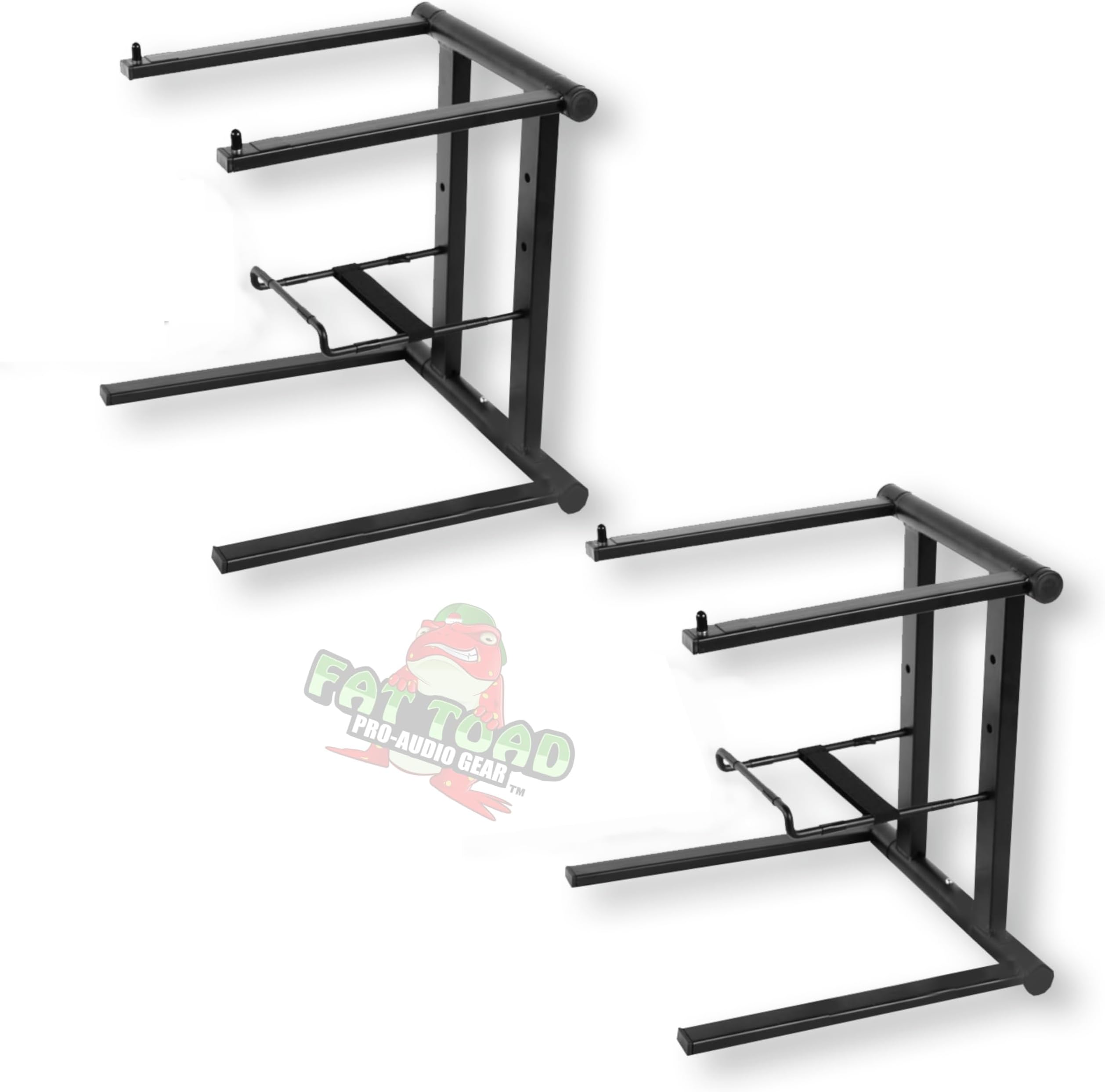 Amazon.com: Fat Toad 2 PACK - DJ Laptop Stand with Sub-tray Shelf ...