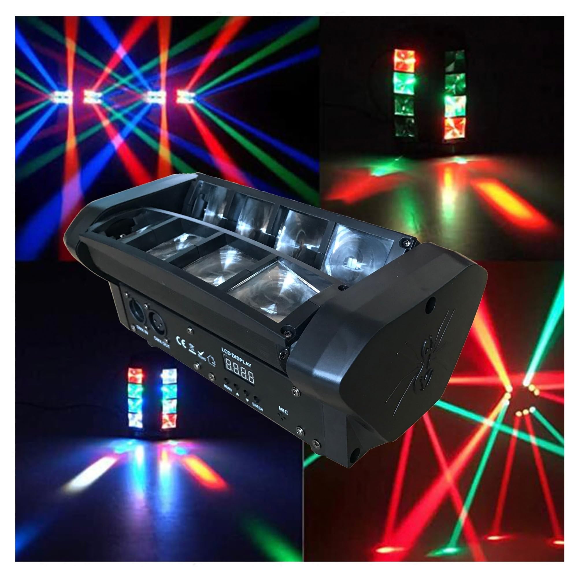 Luci da palcoscenico, Il fascio luminoso principale DJ della fase del carrello mobile 80W RGBW illumina le luci del locale notturno della festa nuziale della discoteca di applicazione
