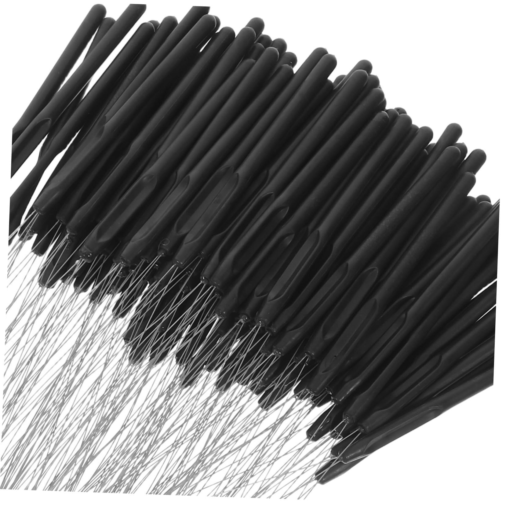 100pezzi Dispositivo Infila Ago per Extension Capelli Strumento Uncino per Perline Ago ad Anello in Acciaio Inox Manico in Plastica Ergonomico