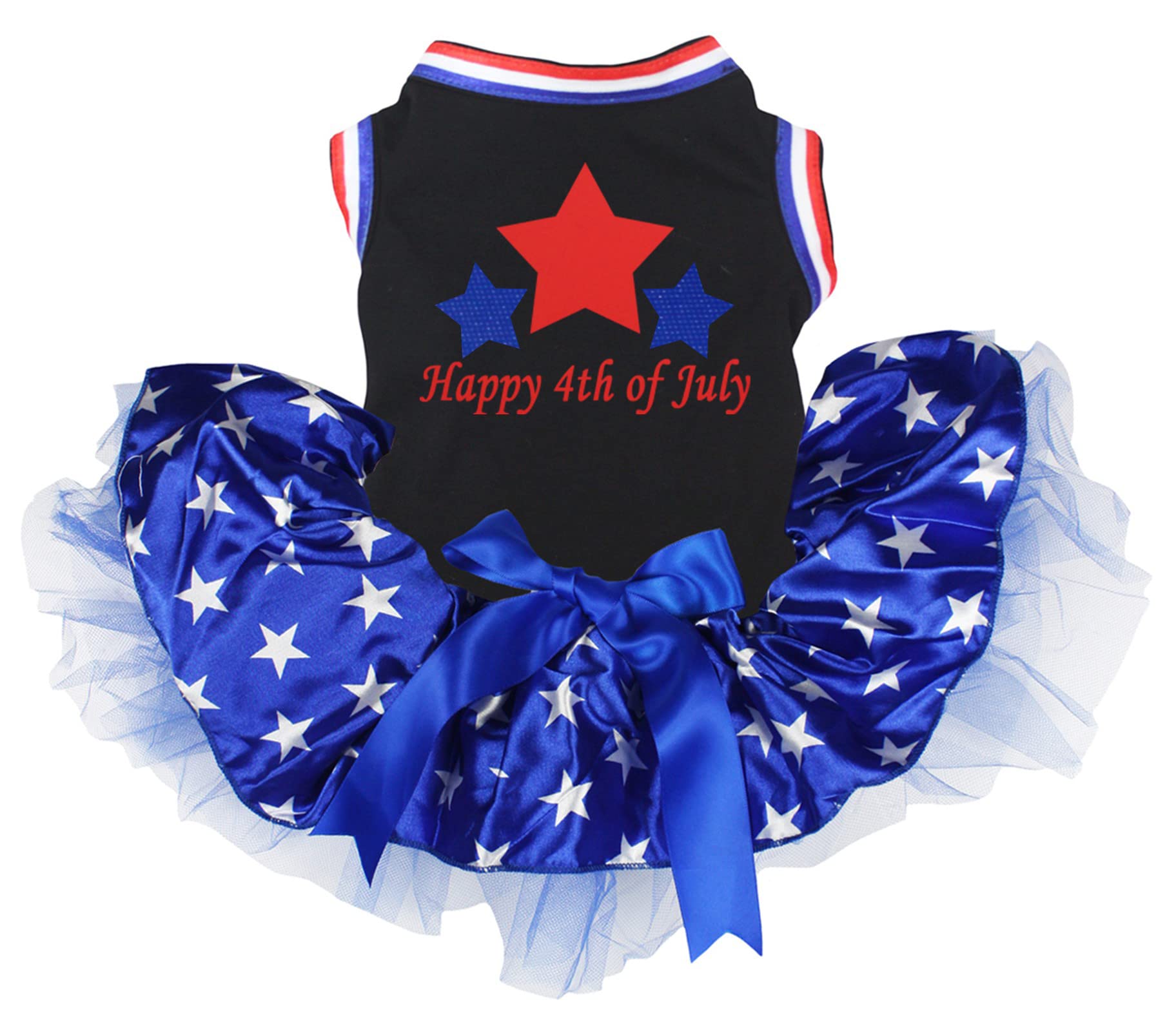 Robe pour chien 4th of July vêtement grand chien étoiles bleues noires XXL