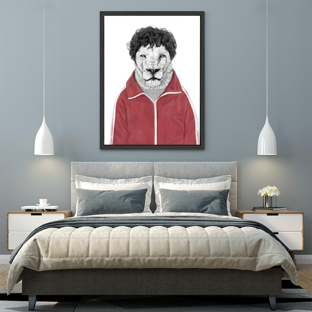 VERRE ART Printed Framed Canvas Painting for Home Decor Office Wall Studio Wall Living Room Decoration (45x60inch Black Floater) - Chas