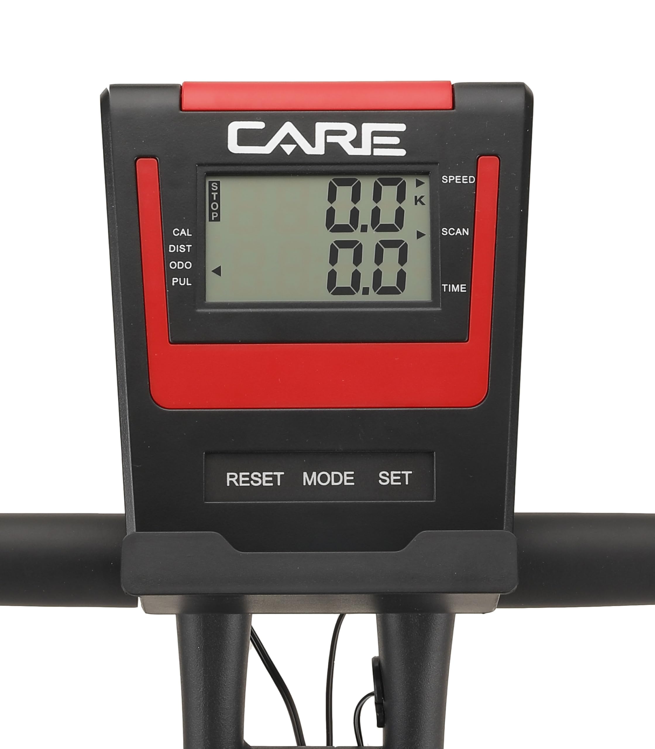 Care Fitness - Cyclette Pieghevole - CV-315-7 Funzioni - Pedali ponderati & Sanglati per una buona Tenuta - 10 Livelli di Resistenza - Frenata Magnetica