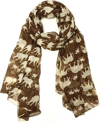 Wrapables Elephant Print Scarf Wrap