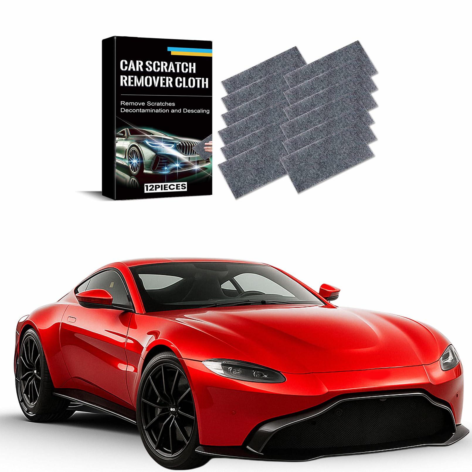 Lot De 12 Chiffons Nano Réparation Rayures Voiture - Sans Produits Chimiques, Réutilisables, Pour Carrosserie