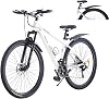 24 26 27.5 29Inch Mountain Bike 21 Speed Drivetrain Hardtail Bicycle Mens Women Mountain Bike With Shock Lightweight Sport Cycling Bike for Adult with Mudguard MTB Bicycle
