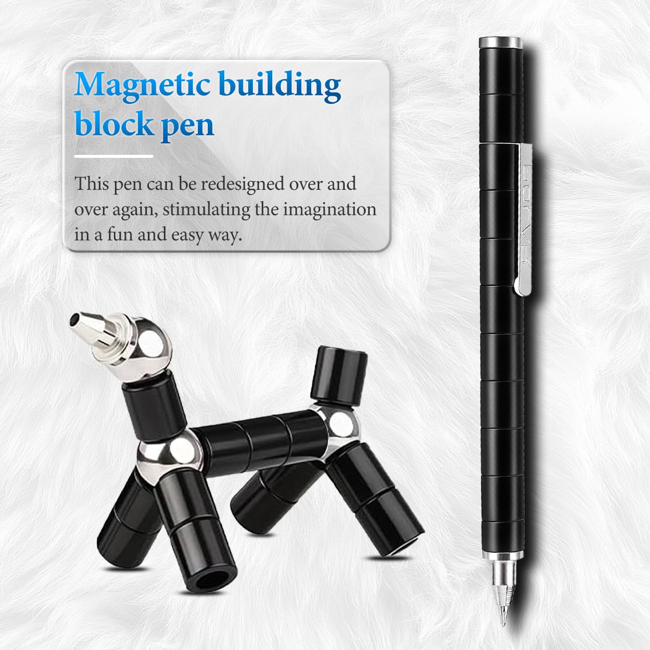 Magnetic Fidget Pen – długopis magnetyczny z funkcją Fidget do relaksu i jako długopis, dla mężczyzn, kobiet i nastolatków (urodziny)