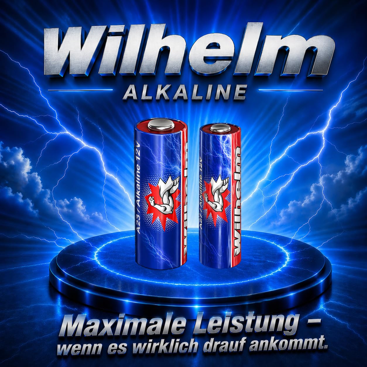 Lot de 100 Piles alcalines A23 12 V Wilhelm MN21 V23GA 23 A L1028 12 V 55 mAh