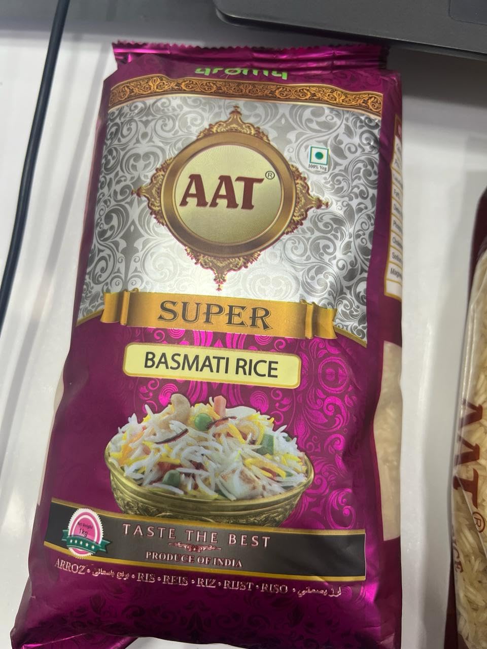 AAT AROMA SUPER BASMATI RICE PURE BASMATI 1121 (1 & 5KG) (5) : Amazon ...