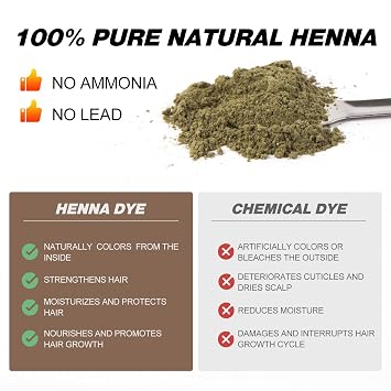 Henna Kit, Black - Pure Natural, Water and Smudge Proof, Professional Spot Henna for Hair, Easy to Use, Long-lasting, Full Gray Coverage, Salon Grade, Vegan, Cruelty-free, for Home and Salon