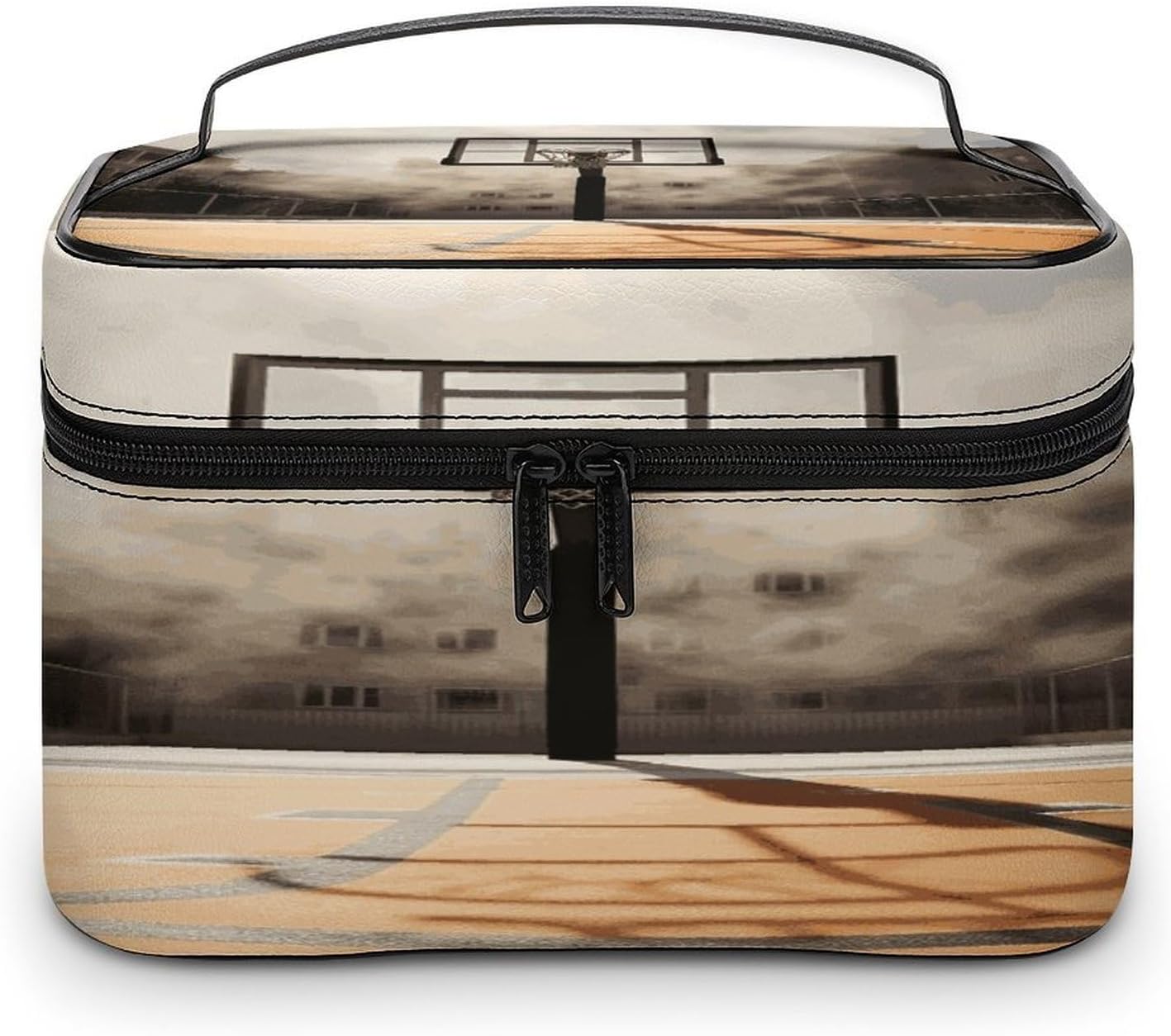 Amazing Basketball Court Travel Makeup Bag Cosmetic Bag Toiletry Bags