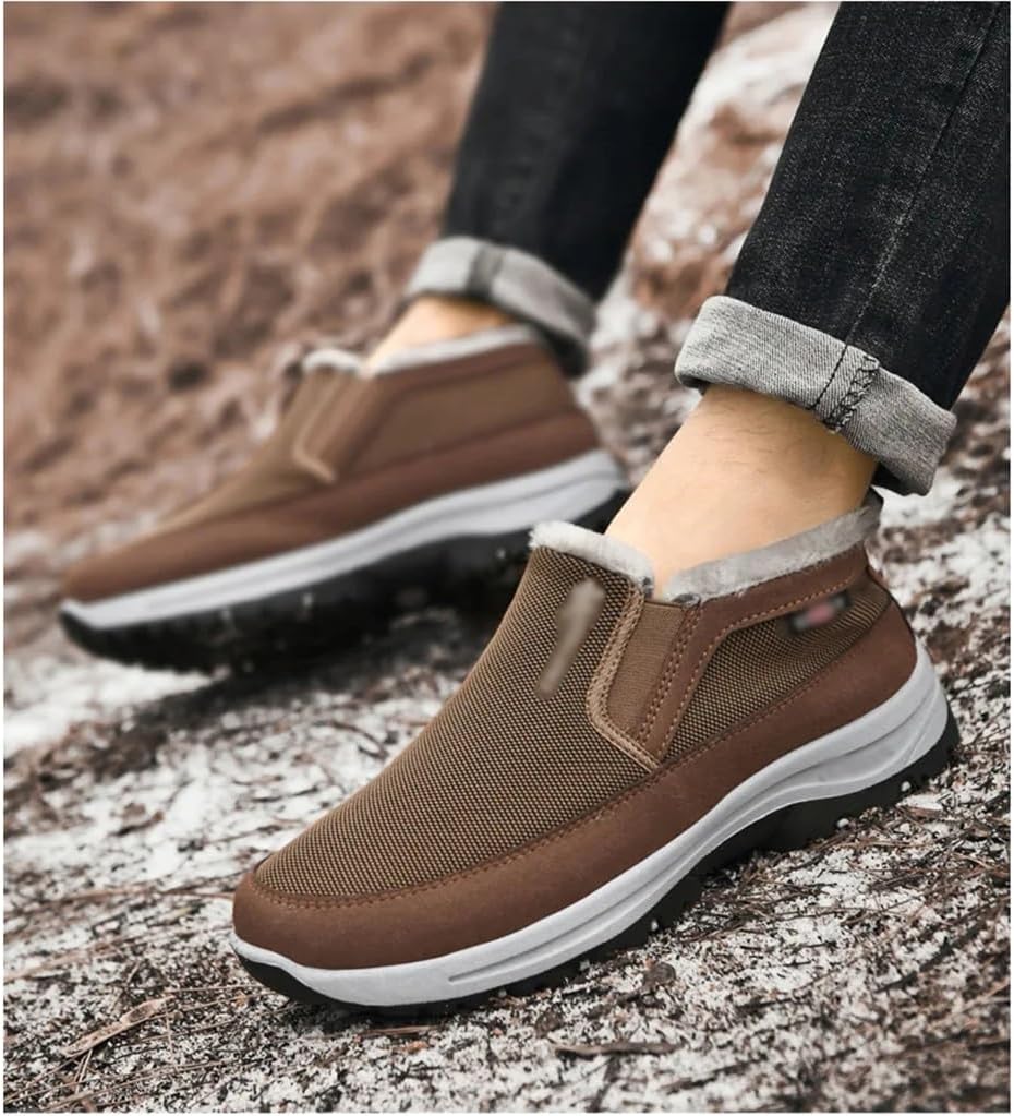 Winter Warm Retro Snow Plush Thickened Heated Shoes Outdoor Non-Slip Comfortable Casual Shoes(41 Code)