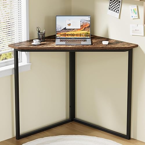 VECELO Ϲоrnеr Desk, Corner Tables for Living Room for Small