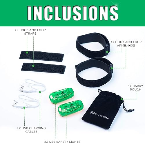 Miniatura 2 de EverLightFX - Luz LED de seguridad recargable por USB (paquete de 2) por Apace, luz trasera de bicicleta súper brillante funciona brillantemente