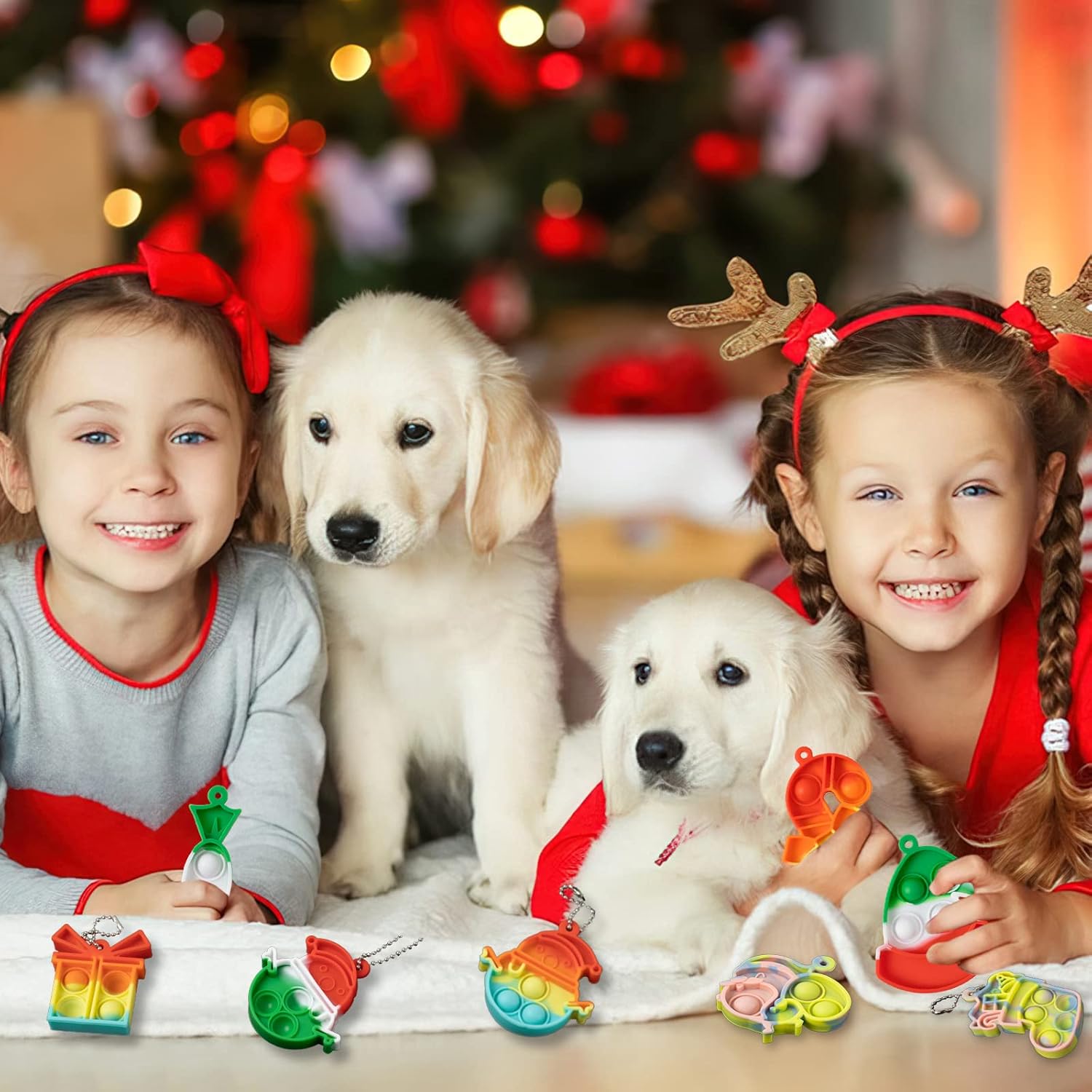 Buy AMUHUA Christmas Party Favors for Kids 24 Pack Mini Pop Fidget