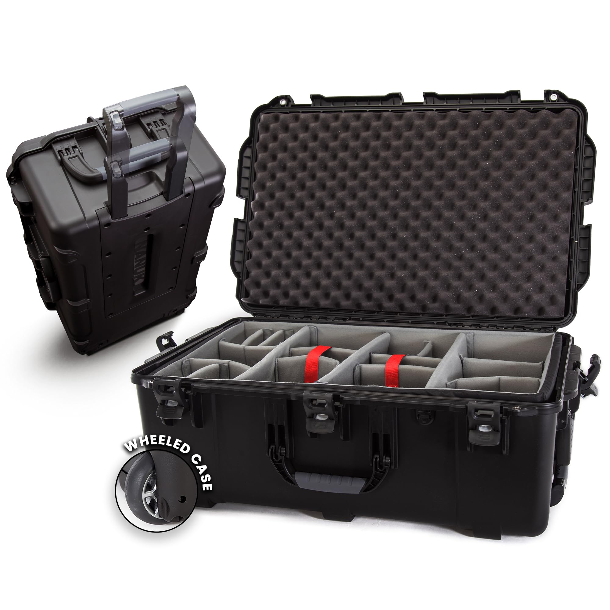 NANUK 963 Waterproof Camera Hard Case with Padded Dividers &amp; Wheels