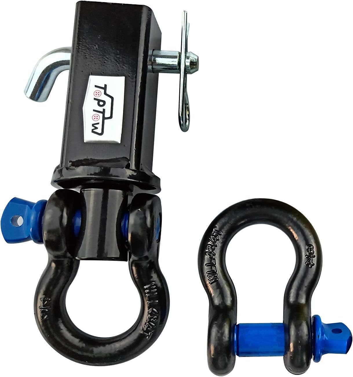 Grеаtеѕt Prоduсt TOPTOW 63713 Snatch Strap Recovery Kit 10000 lbs Work Capacity- 360 Swivel Shackle Hitch fits for 2 Receiver plus another Shackle + Hitch Pin Kit, 3 X 20' Tow Snatch Strap, Emergency Off Road