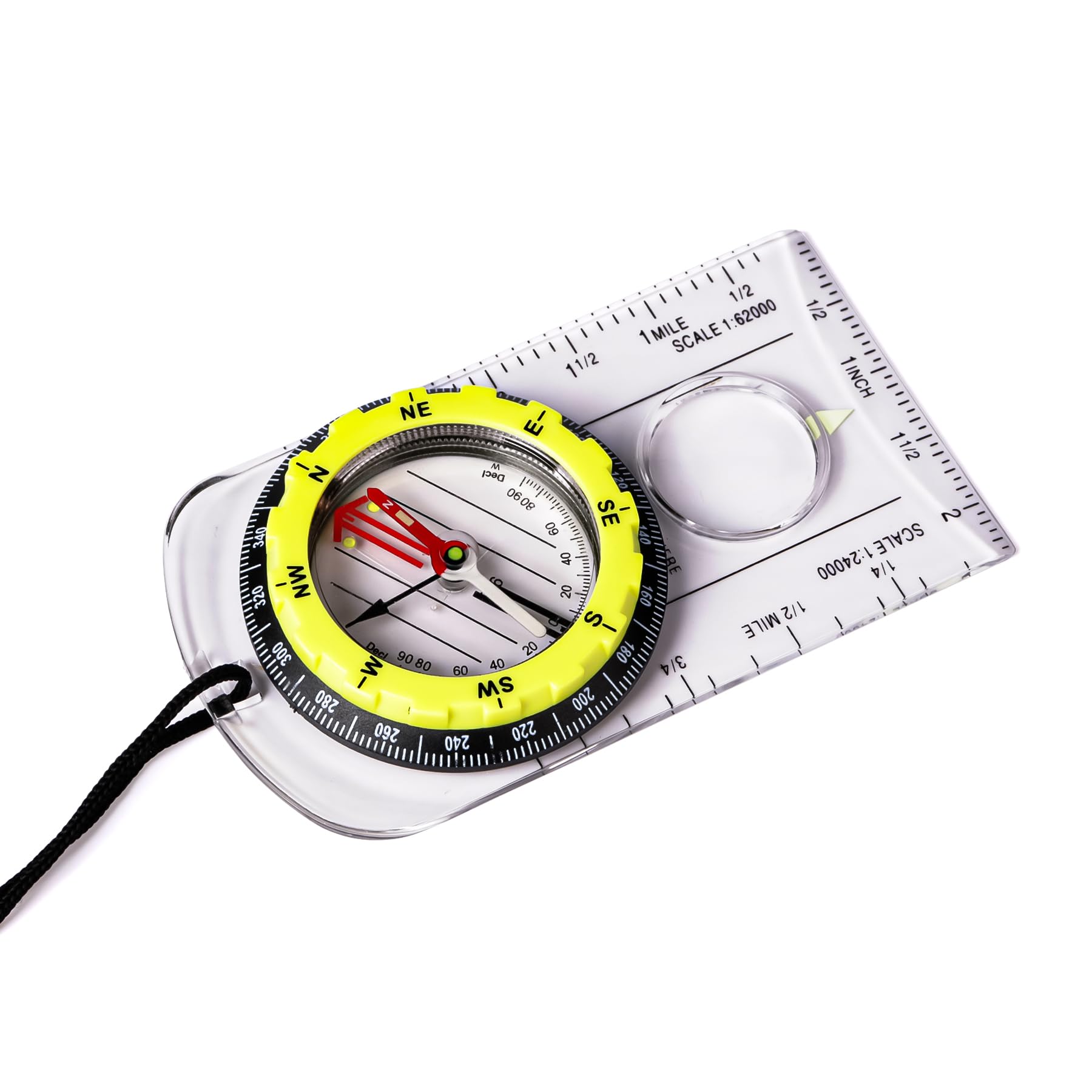 Jetfree Navigation Compass Survival Equipment, Professional Compass Hiking set with Baseplate for Map Reading, Ideal Outdoor Gift for Hiking，Camping，Survival (Green)