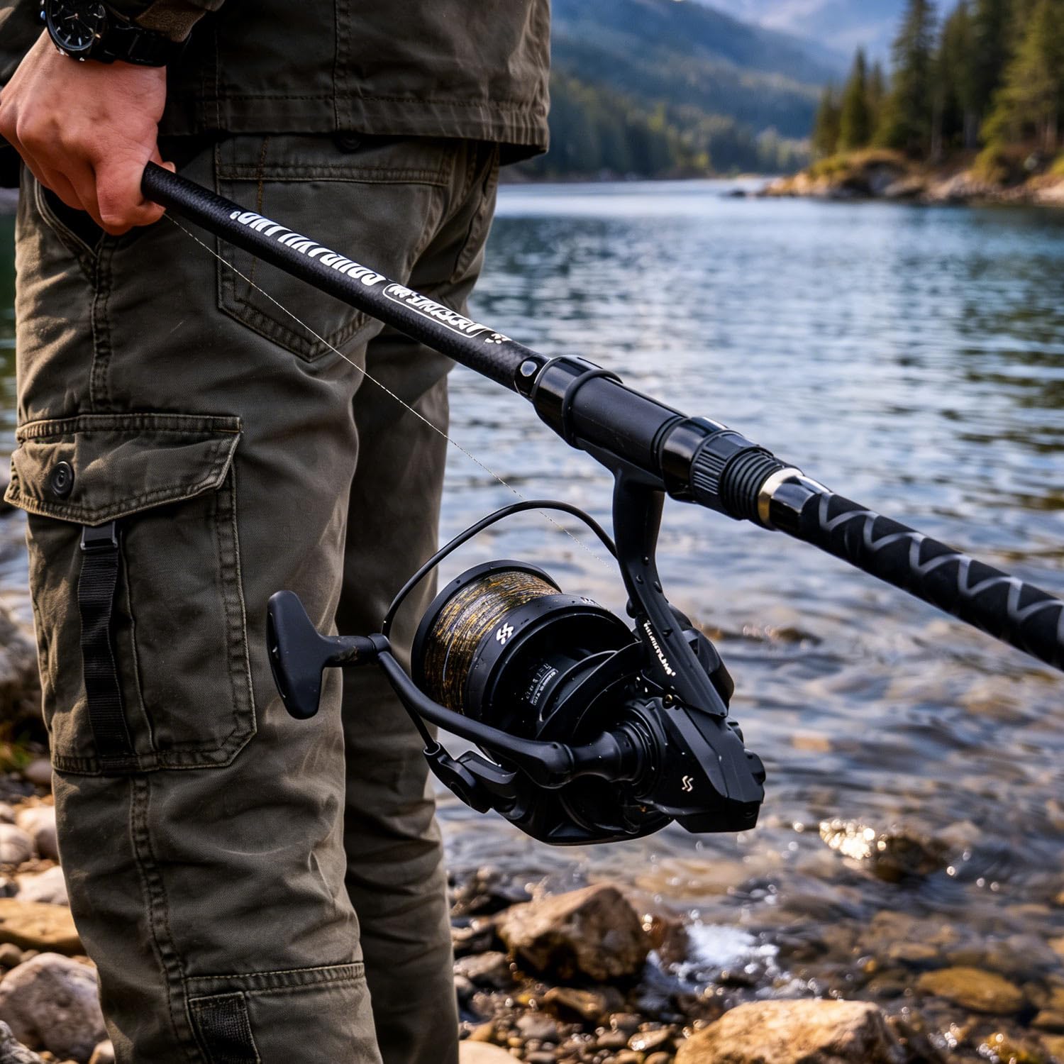 Sougayilang Mulinello per pesca alla carpa, bobina da pesca da 94 cm, bobina in alluminio, sistema di frenatura rapida, 6 + 1 cuscinetto a sfera, traduzione 4,7:1, design leggero per pesca alla carpa