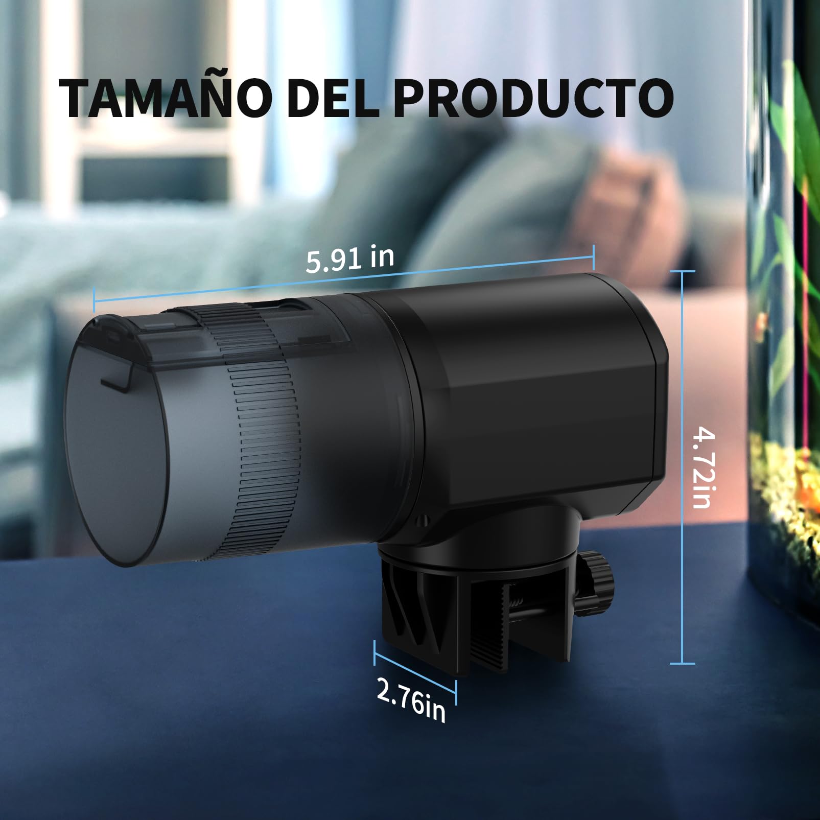 Ciboi Mangiatoia Automatico per Acquario 200ML Alta Capacità Pesci Alimentatore a Prova di Umidità