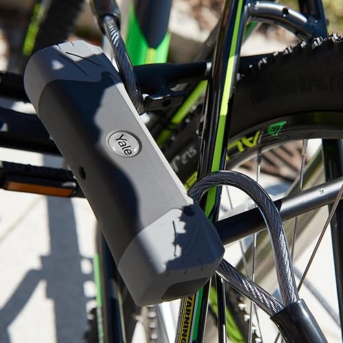 Miniatura 4 de Yale YC1102201 - Cable de seguridad de 86.614 in - Cable de acero flexible - Seguridad adicional para usar con cerradura de bicicleta - Protección