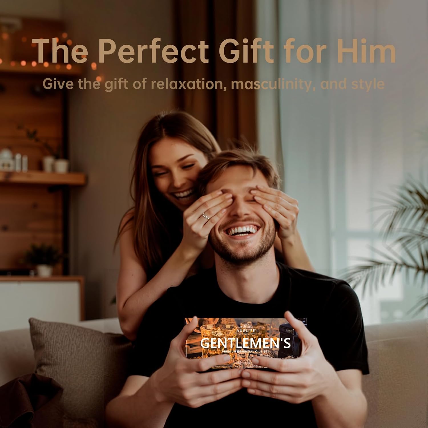 Men Essential Oils Set for Diffuser, Valentine's Day Gift for Men - 6x10ml Masculine Fragrance Oils for Candle Making, Scented Oil Gift Set, Mahogany, Sandalwood, Cologne, Smoke Vanilla, Oak, Leather - Image 5