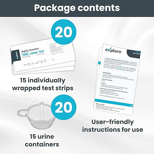 Miniatura 7 de Kit de prueba de drogas de marihuana altamente sensible en casa, kit de prueba de drogas THC, marihuanamaleza, orina de prueba de drogas THC, prueba