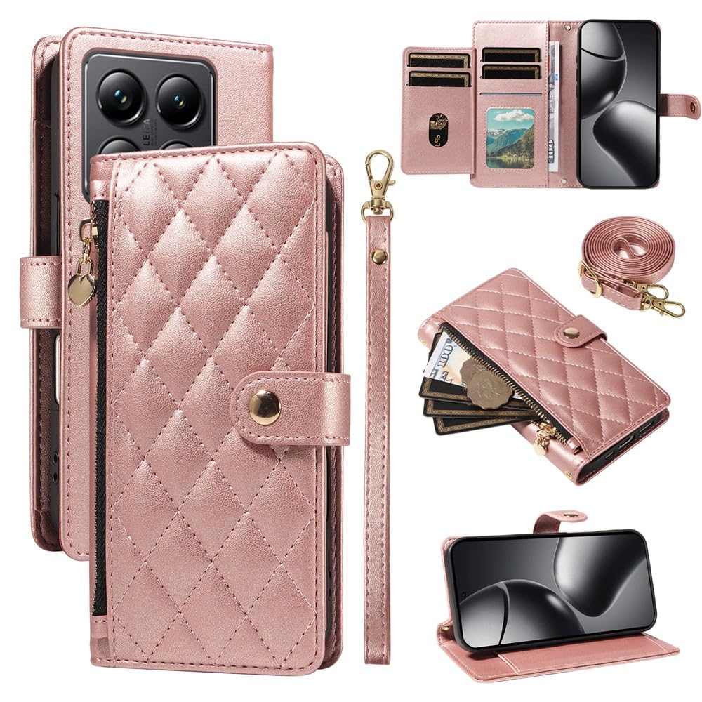 Étui portefeuille Oppo A57 4G anti-perte avec fermeture éclair - 8