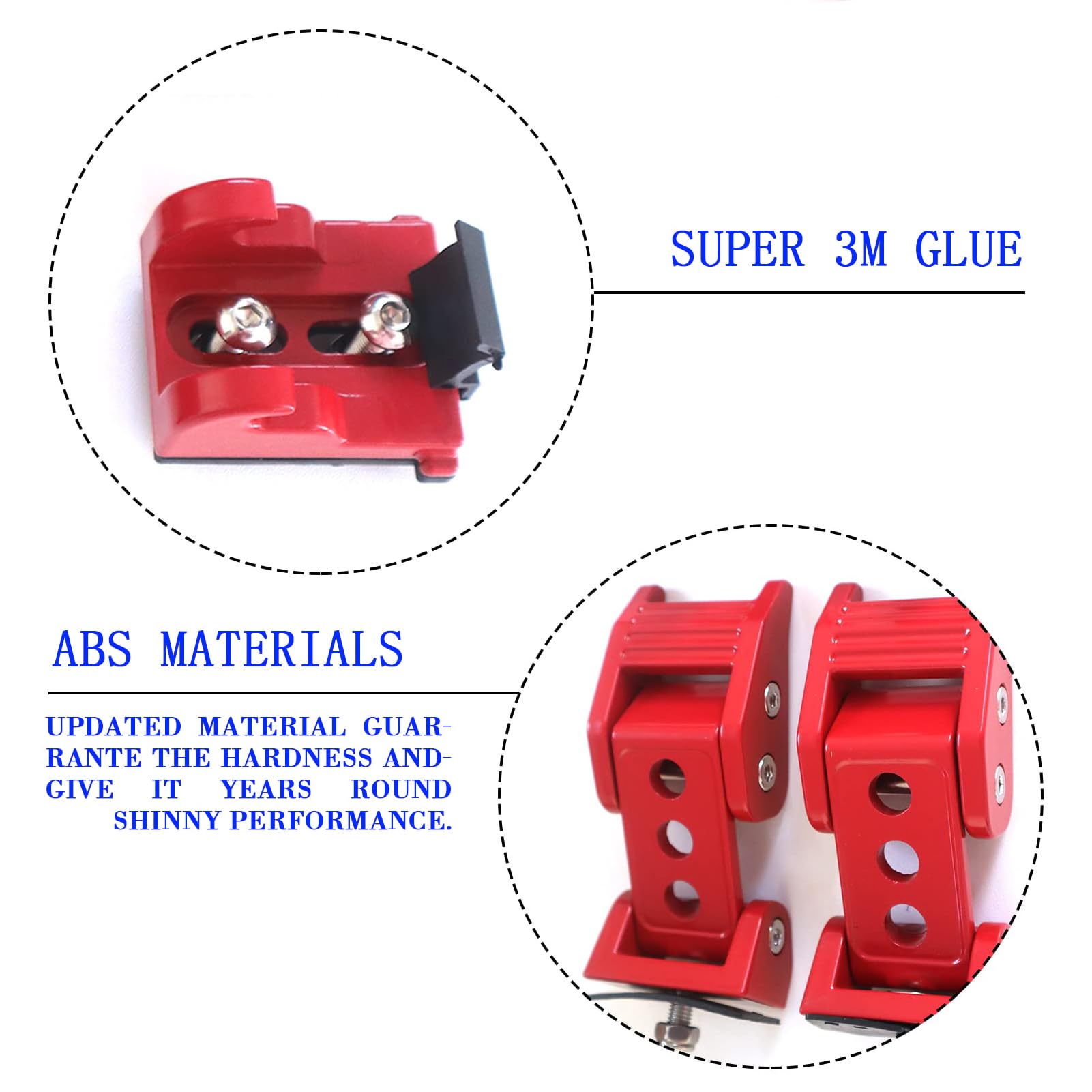 Unifizz Kit de bloqueo de capó de 2 puertas y 4 puertas de acero inoxidable para Jeep for Wrangler JK JKU 2007-2018 y para Jeep Wrangler 2018-2022 JLJLU Gladiator (rojo)