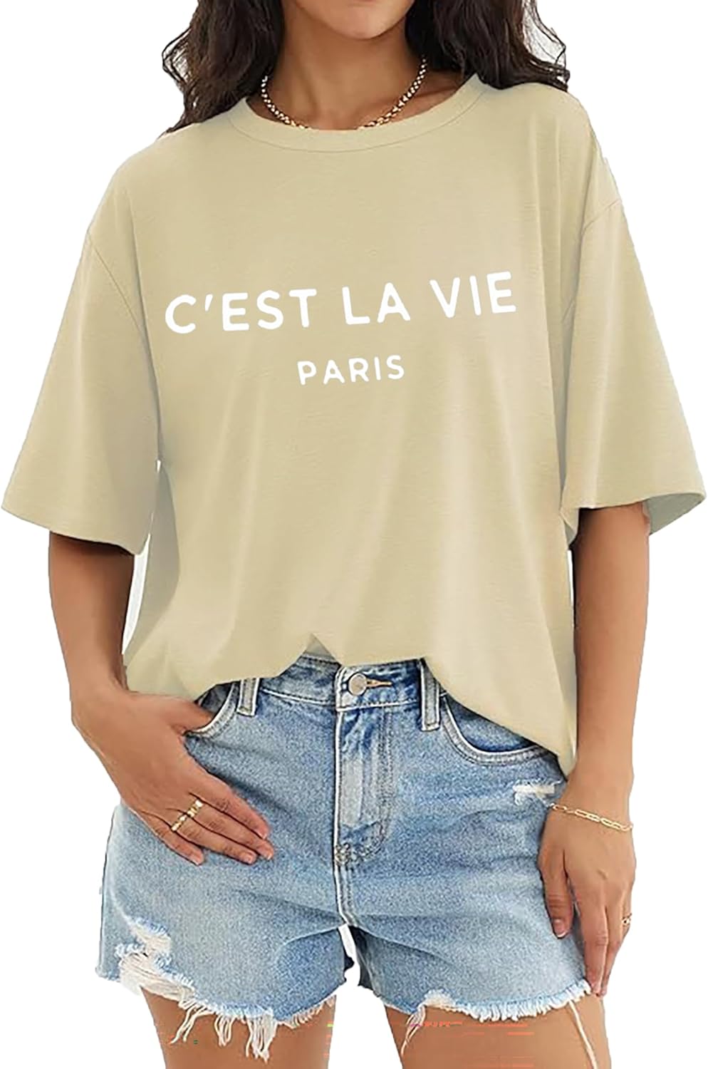 Zoyami Womens Oversized T Shirt Graphic Tee Casual Summer Loose Short Sleeve Top - Image 4