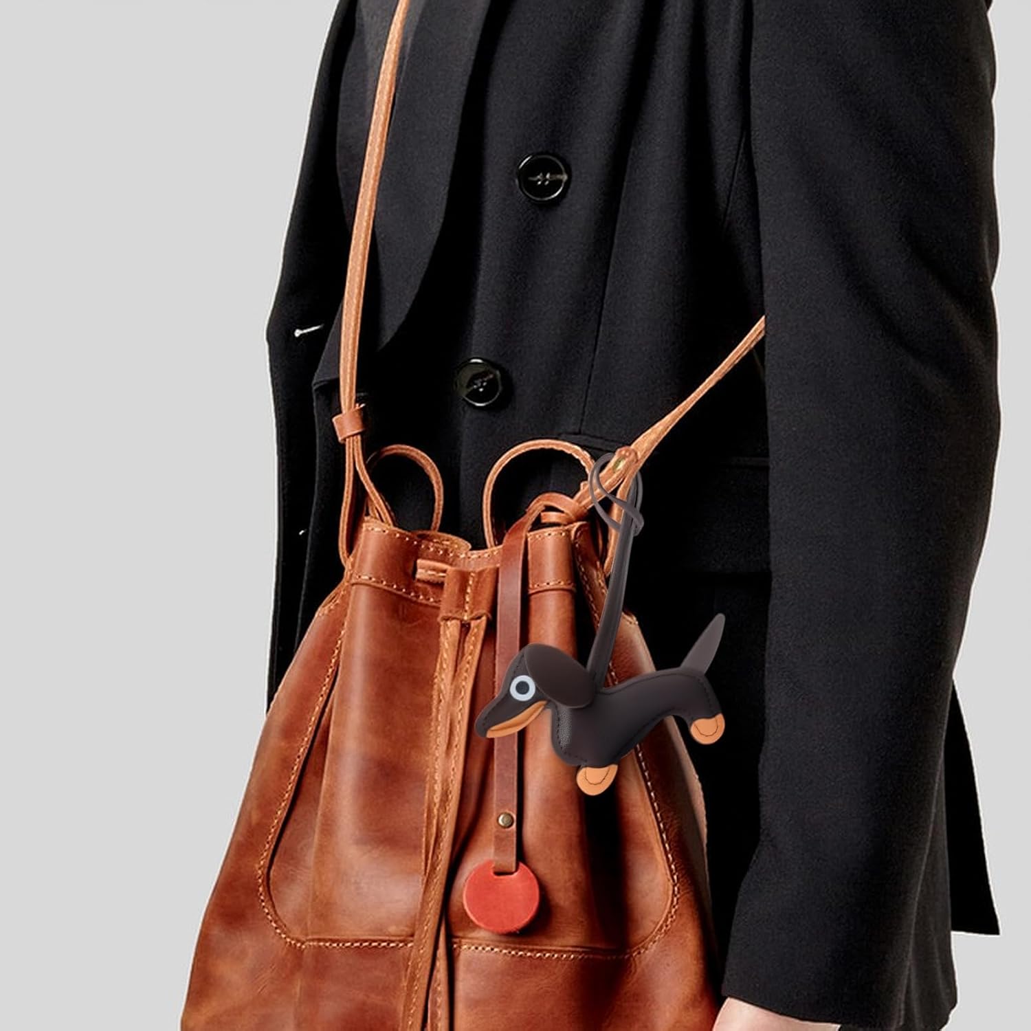 3 Pcs Dachshund Keychain, Leather Dachshund Bag Charm, Dog Shaped Purse Charms for Handbags, Cute Animal Ornament Keyring Key Holder Charm Gifts - Image 6