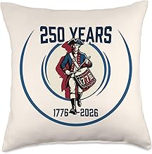 250 Years of American Independence Drummer 1776–2026 Throw Pillow
