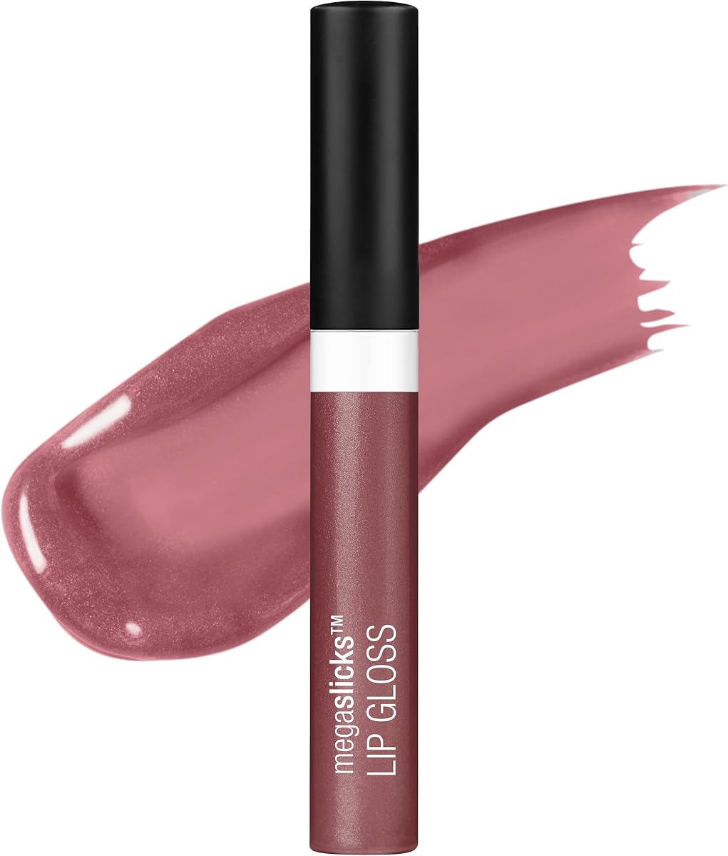 Brillo de labios MegaSlicks, ultrabrillante, enriquecido con vitamina E, ultrabrillante, hidratante de alto brillo, libre de crueldad animal y vegano - Rasp-berry Voice