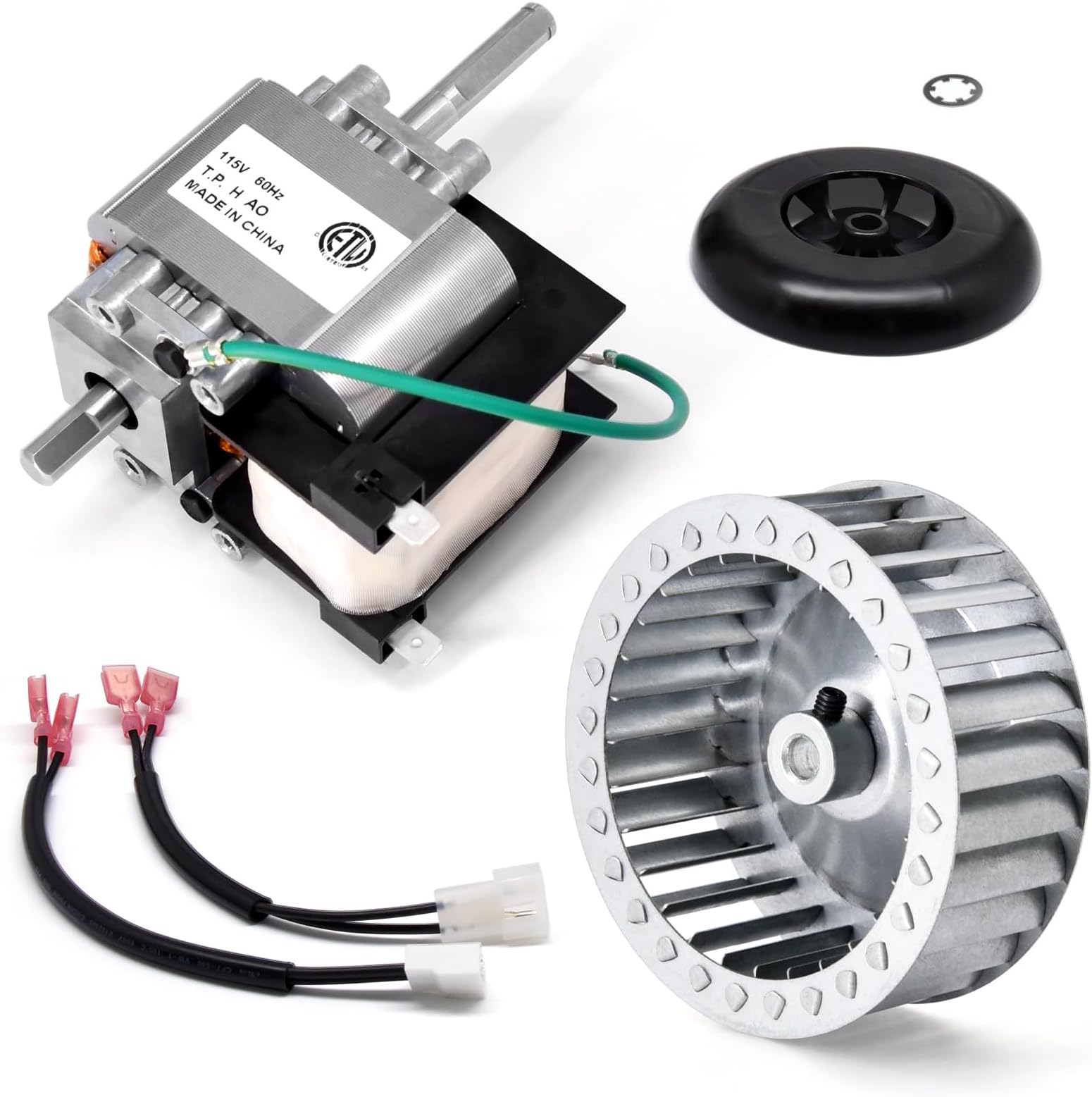 318984-753 HC21ZE117 Draft Inducer Motor Kit for Carrier Furnace, HC21ZE114A 318984753 SM4753 Furnace Draft Inducer Motor with Blower Wheel LA11AA005 for Carrier, Bryant, Payne and Jakel Models