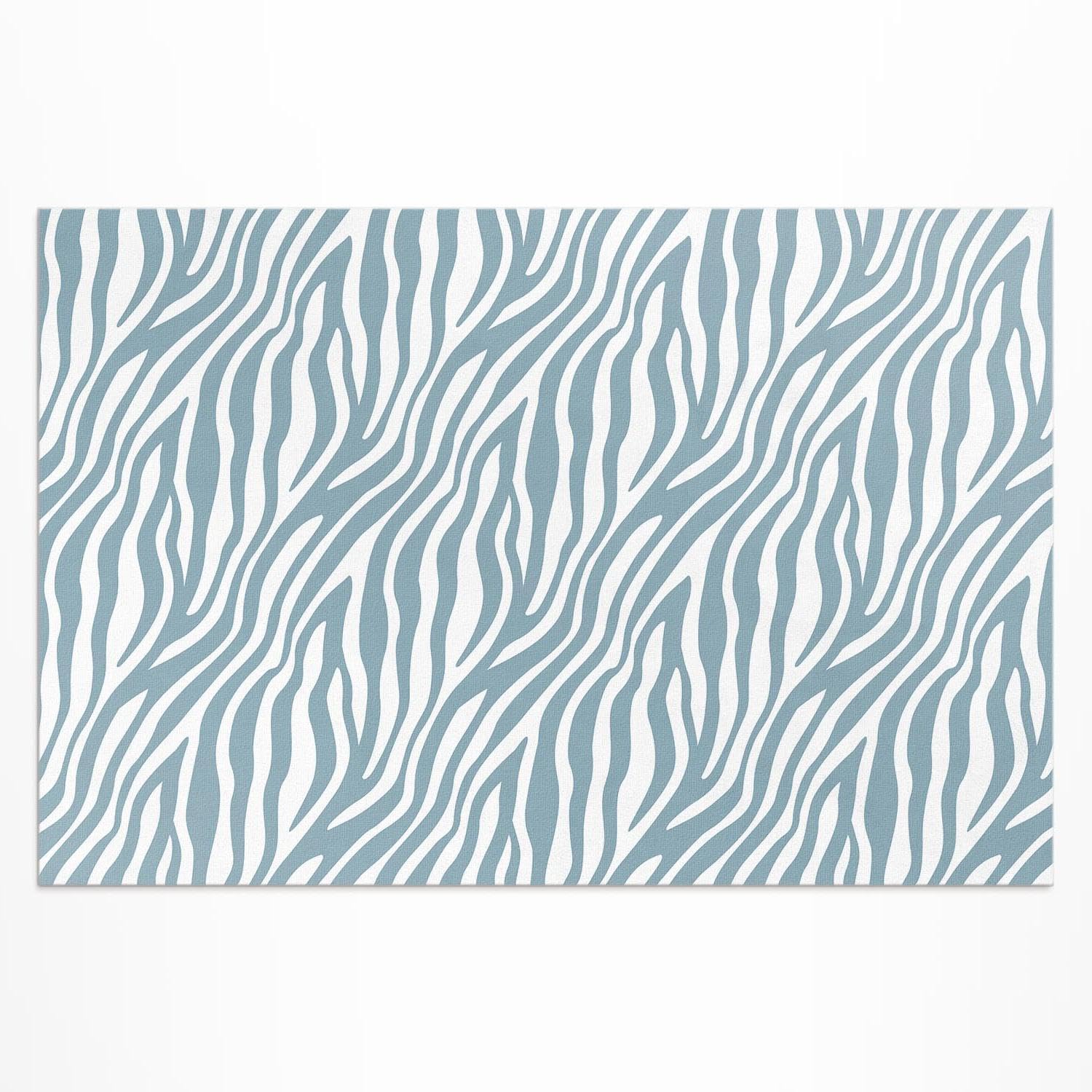 Tapis d'extérieur 120x180 cm en PVC rectangle à vagues abstraites