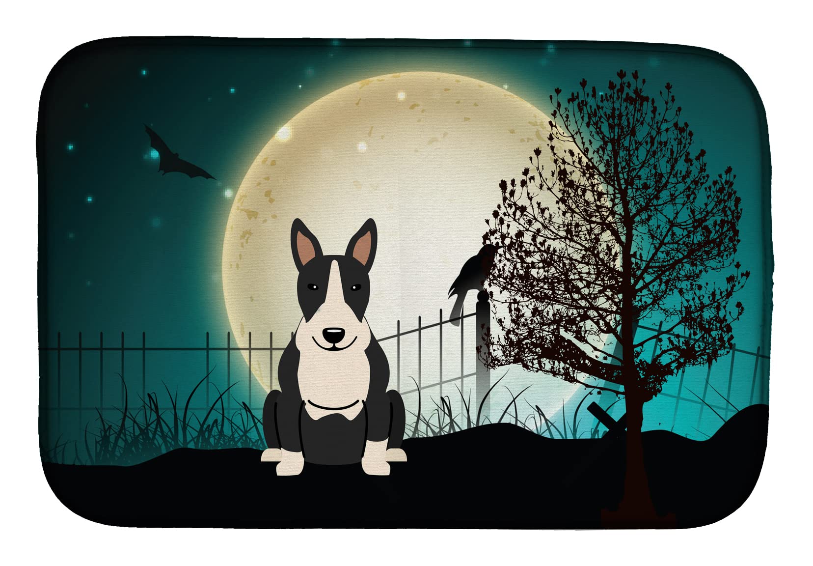 Tapis de séchage Halloween Scary accessoire de cuisine absorbant 14x21 pouces