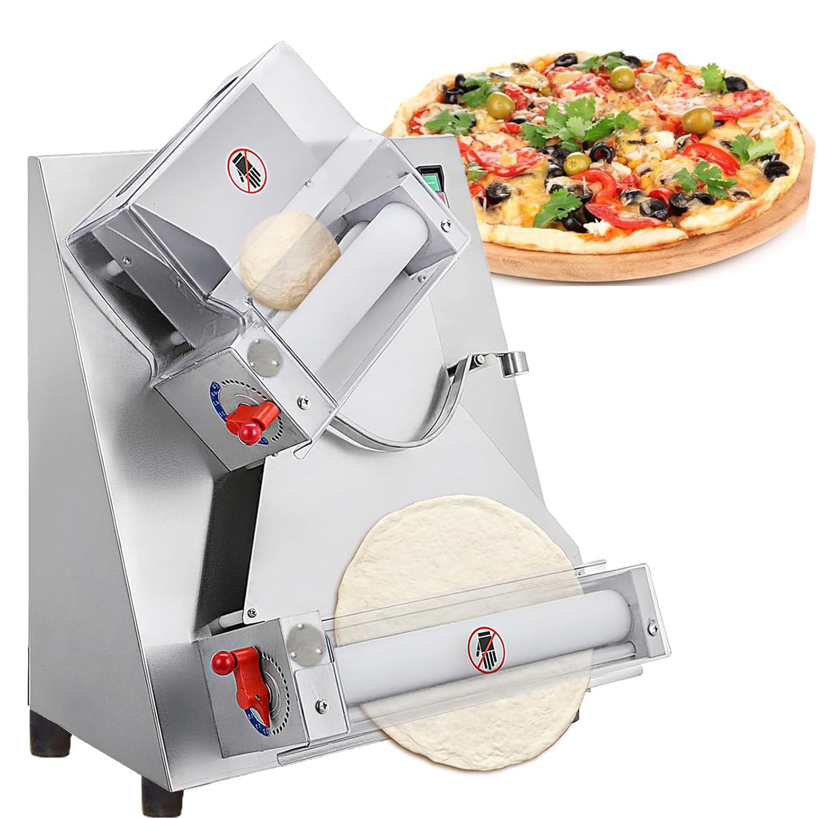 Máquina de prensa de masa, prensa eléctrica portátil para hacer pasteles de mano, pastel de carne, grosor ajustable