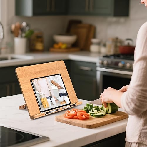 Miniatura 7 de Soporte de tableta extra grande para escritorio, soporte ajustable para tabletas de pantalla táctil