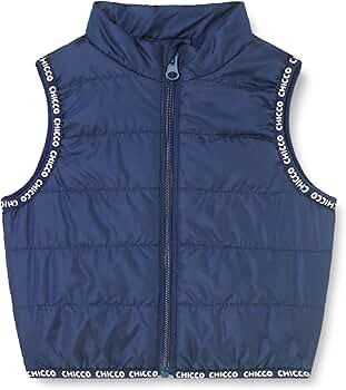 Chicco Kinder Weste Blau - Ärmellose Gepolsterte Babyjacke Mit Reißverschluss
