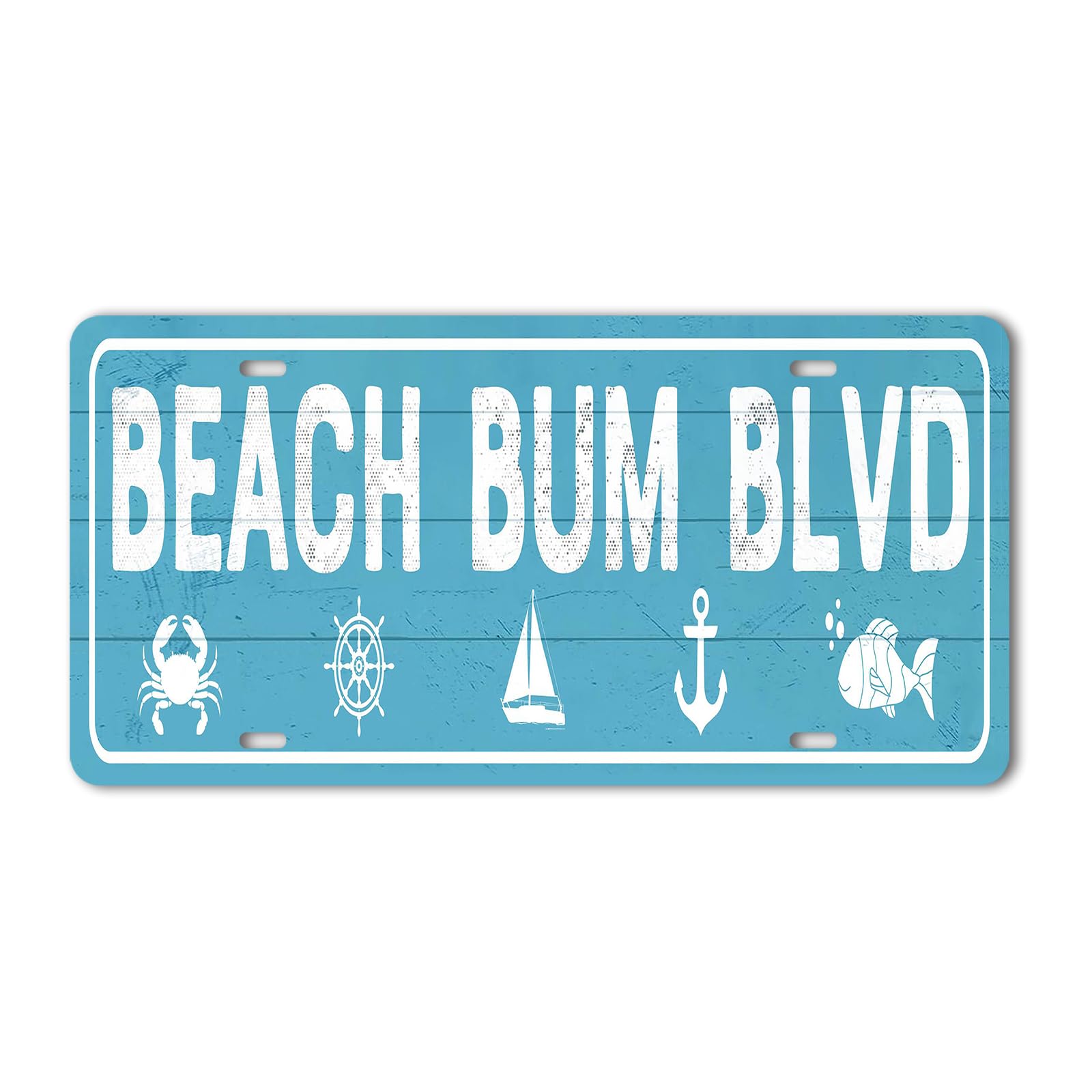 Preeklen Girls Tin Sign 050 Beach Bum Blvd Sign Beach Decor Vintage Beach Tin Signs For Beach Posters Beachy Room Decor Aesthetic Coconut Wall Art Gift Themed Sign Summer Beach Poster With Stickers 8X12 Inch