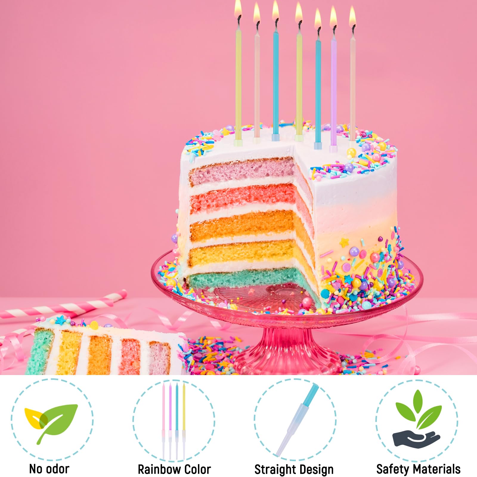 Candele Torta Compleanno Le Migliori Candeline Per Torte Di Compleanno:  Confronto Tra Compleanno Arcobaleno, image size:1600x1600